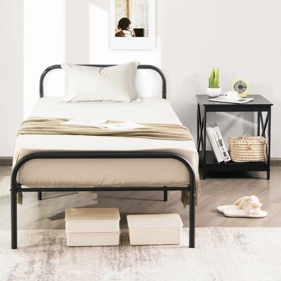 Costway Twin Size Metal Bed Frame Heavy Duty Mattress Foundation Under Bed Storage - Image 5