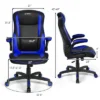 Costway Racing Style Office Chair Ergonomic Adjustable Computer Chair W/Flip-up Arm