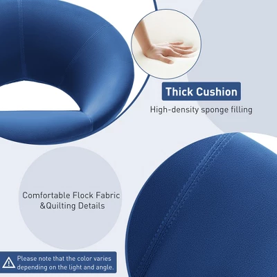 Costway Mid Century Modern Swivel Accent Chair Fabric Armchair Velvet Living Room PinkBlueGreenGrey - Image 7