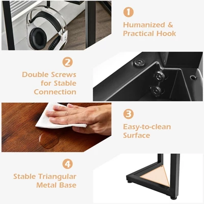 Costway 63'' Large Computer Desk Study Workstation Conference Table Home Office - Image 7