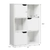 Costway 6 Cube Bookcase Cabinet Wood Bookcase Storage Shelves Room Divider Organization