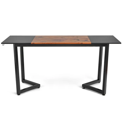 Costway 63'' Large Computer Desk Study Workstation Conference Table Home Office - Image 8
