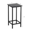 Costway Set Of 4 Bar Stools 24'' Counter Height Backless Dining Stools Wood