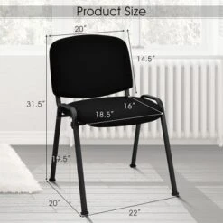 Costway Set Of 5 Conference Chair Elegant Design Office Guest Reception