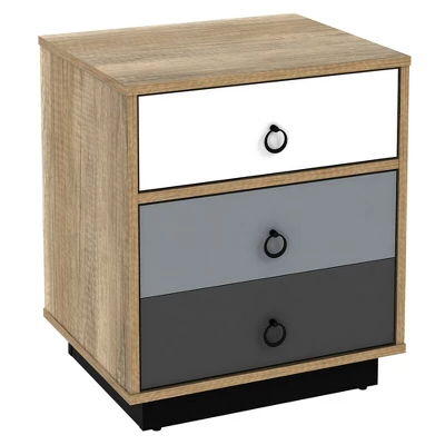 Costway 2PCS Nightstand With Drawer And Storage Cabinet Wooden Sofa Side Table End Table - Image 9