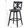 Costway 4PCS Swivel Bar Stools 29'' Counter Height Chairs W/ Footrest