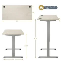 Costway Height Adjustable Electric Standing Up Desk Dual Motor W/ Controller