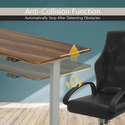 Costway Electric Standing Desk Adjustable Height Computer Desk Dual Motor W/ Controller - Image 8