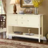Costway Sideboard Buffet Table Wooden Console Table W/ Drawers & Storage Cabinets Blue/Brown/Gray/Beige