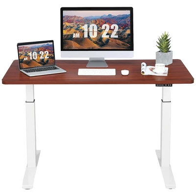 Costway Electric 55''x28'' Standing Desk Sit To Stand Workstation Dual Motor - Image 11