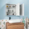 Costway 36" Wide Wall Mount Mirrored Bathroom Medicine Cabinet Organizer Mirror Door