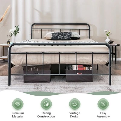 Costway Full Size Heavy Duty Metal Bed Frame Headboard Platform Mattress Foundation - Image 8