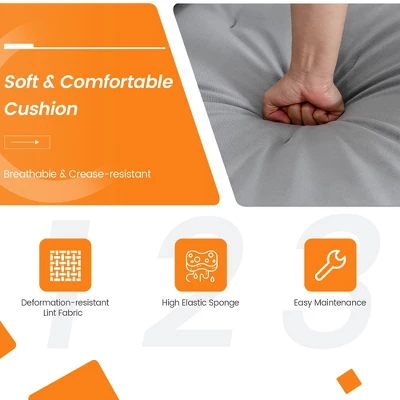 Costway Modular 3-Seat Sofa Couch With Socket USB Ports & Side Storage Pocket Ash Grey - Image 6