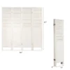 Costway 4 Panel Folding Privacy Room Divider Screen Home Furniture 5.6 Ft Tall White