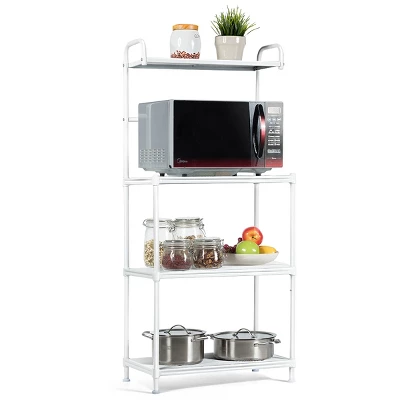 Costway Bakers Rack Microwave Oven Rack Shelves Kitchen Storage Organizer - Image 8