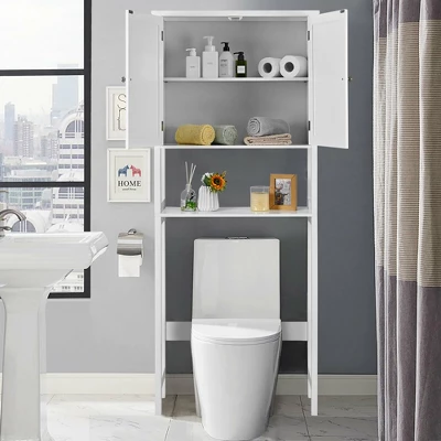 Costway Bathroom Over The Toilet Storage Cabinet With Adjustable Shelf - Image 2
