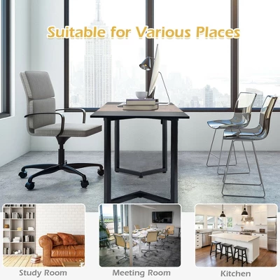 Costway 63'' Large Computer Desk Study Workstation Conference Table Home Office - Image 3