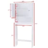 Costway Bathroom Space Saver Over The Toilet Shelved Storage Cabinet Organizer White