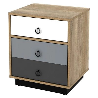 Costway 2PCS Nightstand With Drawer And Storage Cabinet Wooden Sofa Side Table End Table - Image 8