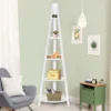 Costway 5 Tier Corner Ladder Shelf Floor Stand Shelves Bookshelf Display Bookcase