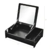 Costway 2-in-1 Vanity Dresser W/ Flip-Top Mirror Tabletop Storage Box Makeup Laptop Black