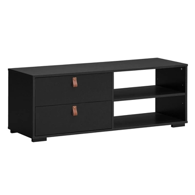 Costway TV Stand Entertainment Media Center Console For TV's Up To 55'' Walnut/Black - Image 4