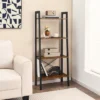 Costway 4-Tier Bookshelf Industrial Display Storage Shelf Plant Flower Stand Metal Frame