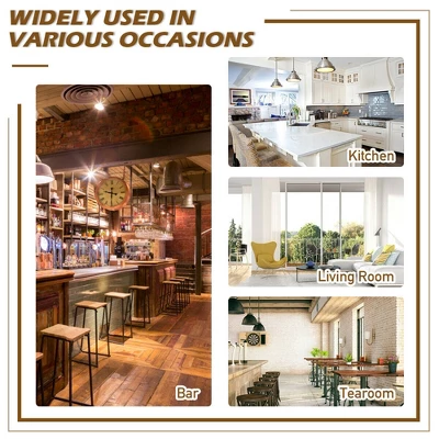 Costway Set Of 2/4 BarStool 25.5'' Swivel Counter Height Dining Chair With Rubber Wood Legs - Image 5