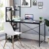 Costway 47.5" Computer Desk Writing Desk Study Table Workstation With 4-Tier Shelves Black