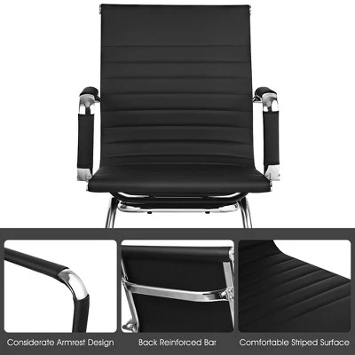 Costway Set Of 4 Office Chairs Waiting Room Chairs For Reception Conference Area - Image 7