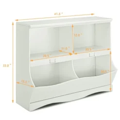 Costway Kids Storage Unit Bookshelf Bookcase Toy Organizer Bookshelf Bookcase