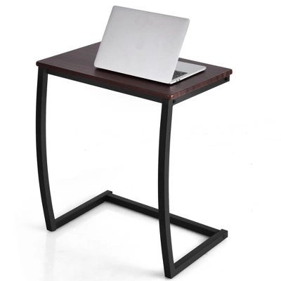 Costway Sofa Side End Table C-shaped Coffee Tray Laptop Snack Stand With Steel Frame - Image 7