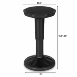 Costway Wobble Chair Height Adjustable Active Learning Stool Sitting Home Office Black