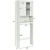 Costway Over The Toilet Space Saver Bathroom Organizer W/ Storage Cabinet & Shelf White