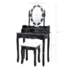 Costway Makeup Vanity Dressing Table 10 Dimmable Bulbs WhiteBlackBrown