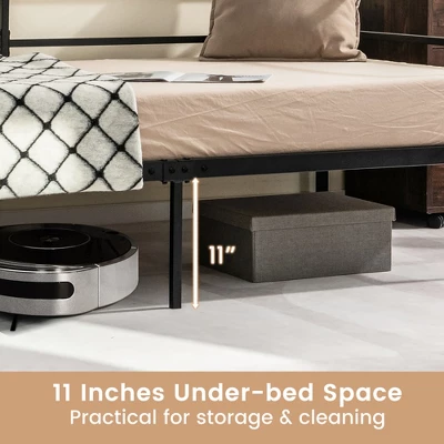 Costway Twin Daybed Sofa Bed Frame Metal Platform With Headboard For Guest - Living Room - Image 7