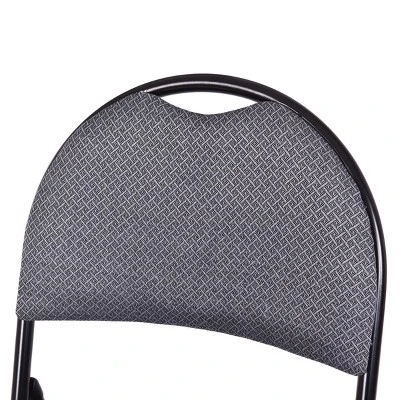 Costway Set Of 6 Folding Chairs Fabric Upholstered Padded Seat Metal Frame Home Office - Image 7