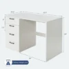 Costway Computer Desk Study Writing Workstation Vanity Table Home Office W/ 4 Drawers