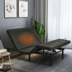 Costway Adjustable Bed Base Electric Bed Frame With Massage Remote Control Queen