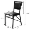 Costway Set Of 2 Metal Folding Chair Dining Chairs Home Restaurant Furniture Portable Black