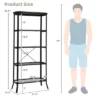 Costway 5 Tier Bookshelf Standing Storage Shelf Unit For Kitchen Living Room Office