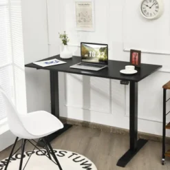 Costway 48'' Electric Sit To Stand Desk Adjustable Standing Workstation