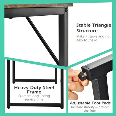 Costway Computer Desk Writing Workstation Study Laptop Table Home Office - Image 2