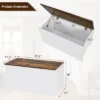 Costway Flip-top Storage Chest Lift Top Storage Bench Wooden Deck Box Toy Box