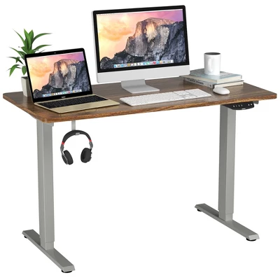 Costway Electric Standing Desk Adjustable Height Computer Desk Dual Motor W/ Controller - Image 10