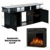 Costway 63'' Fireplace TV Stand W/18'' 1500W Electric Fireplace Up To 70'' Black