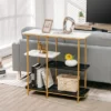Costway 4 Tier Console Table Accent Buffet Storage Shelf Modern Steel Frame For Entrance