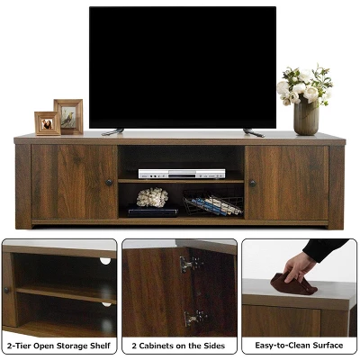 Costway TV Stand For TV's Up To 65'' W/Storage Cabinets & Shelves - Image 8