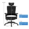 Costway Executive Office Chair Adjustable Task Chair W/Sliding Seat & 3D Armrest