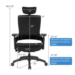 Costway Executive Office Chair Adjustable Task Chair W/Sliding Seat & 3D Armrest